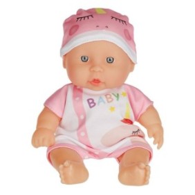 Bambolina con tuta rosa 22 cm
