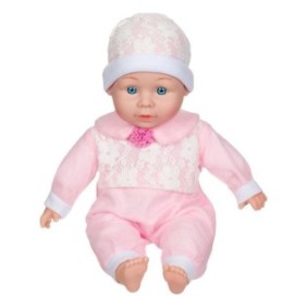 Bambolina con tuta rosa 35 cm
