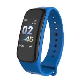 Smartband Techstar® C1 Fitness Smart, impermeabile IP65, BT4.0, colore OLED, blu