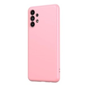 Cover protettiva compatibile con Samsung Galaxy A32 4G, slim, silicone rosa, interno in microfibra, protezione fotocamera, protezione schermo, ISAG