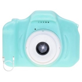 Fotocamera digitale per bambini, ZeeTech, Giochi, 3 Mpx, 1080p, USB, Schermo da 2", Turchese