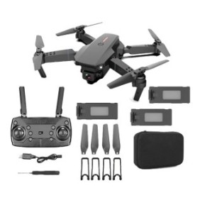 Drone dal design pieghevole, fotocamera grandangolare HD 4K, controllo app, nero, 28x28x7 cm, 50 m, 6-8 minuti