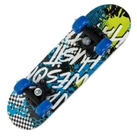 Skateboard Blu Bianco 43x12,5 cm