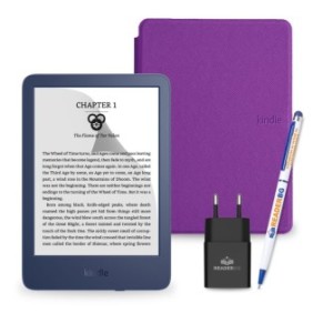 Set lettore di libri elettronici, Amazon, Kindle 2022, 6 pollici, 16 GB, viola