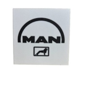 Insegna luminosa a LED con logo "MAN".