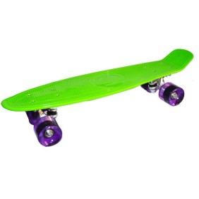 Tavola da skateboard con ruote in silicone 56 cm, Verde, Robentoys