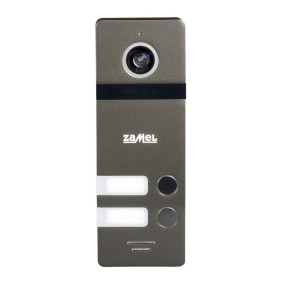 Videocitofono da esterno per due famiglie, ZAMEL, VO-802B, nero