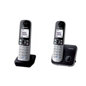 Telefono Dect Panasonic KX-TG6811FXB, ID chiamante, nero + ricevitore aggiuntivo KX-TGA681FXB