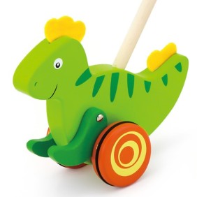 Dinosauro giocattolo da spingere, Fakopancs, multicolore