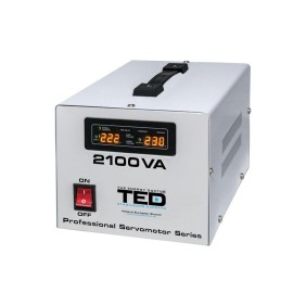 Stabilizzatore di rete massimo 2100 VA / 1200 W con servomotori, TED Electric