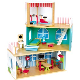 Casa delle bambole modulare in legno